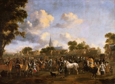 Foire aux chevaux à Valkenburg, 1675 - Pieter Wouwermans or Wouwerman