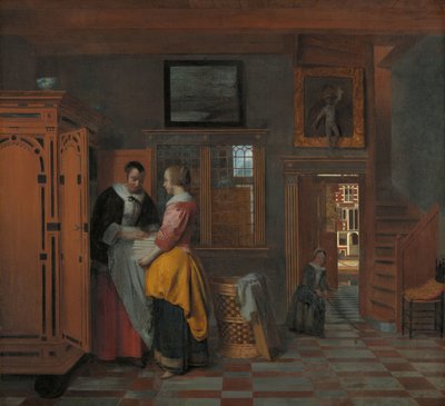 Intérieur avec des femmes à côté d