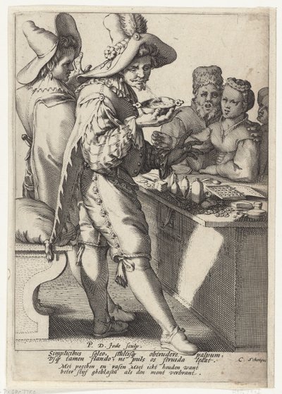Mieux vaut souffler fort que se brûler la bouche - Pieter de Jode (I)