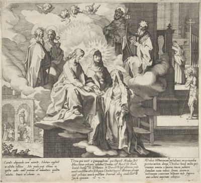 Catherine apparaît / Mariage de Catherine / Catherine partage son manteau - Pieter de Jode (I)