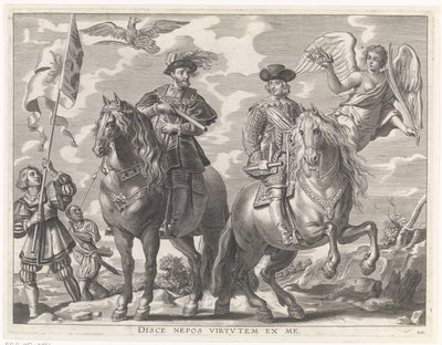 Charles V et Ferdinand à cheval - Pieter de Jode (II)