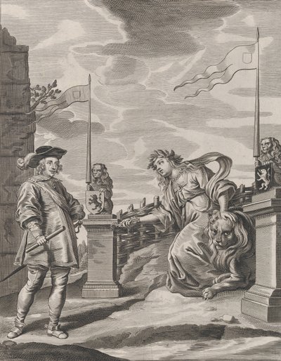 Planche 6 : Ferdinand recevant les clés de la ville de Gand, de Guillielmus Becanus