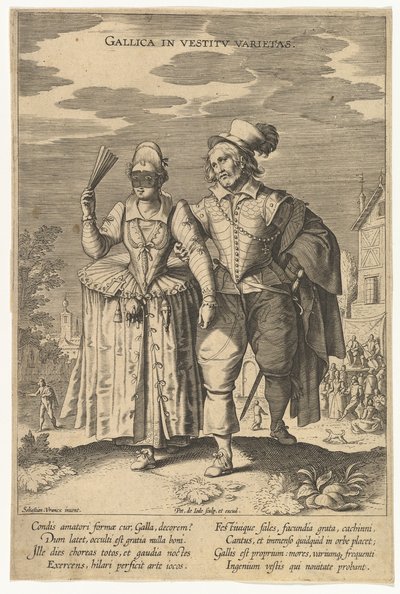 Gallica en Vestitu Varietas, des modes de différentes nations - Pieter de Jode I