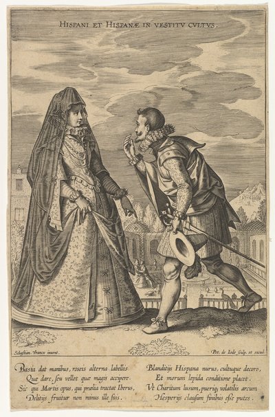 Hispani et Hispanae en costume de culte (Fashions of Different Nations) - Pieter de Jode I