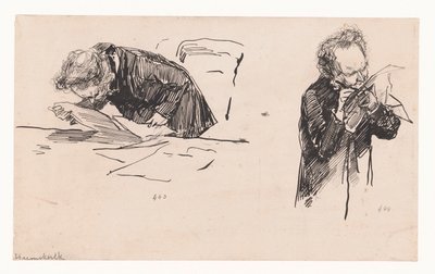 Deux croquis du ministre Heemskerck à la Deuxième Chambre - Pieter de Josselin