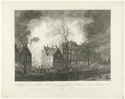 Incendie dans la Pottebakkerssteeg à Rotterdam, 1779 - Pieter de Mare