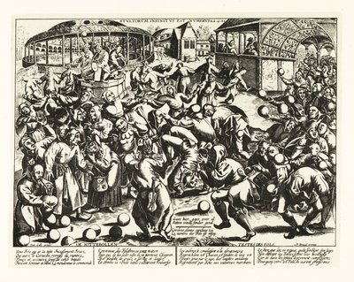 Fête des fous, Moyen Âge. 1906 (lithographie) - Pieter the Elder (after) Bruegel