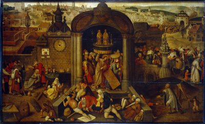Le Christ chassant les marchands du Temple - Pieter Bruegel the Elder