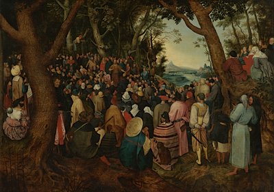 Saint Jean prêchant à la foule - Pieter the Younger (after) Brueghel