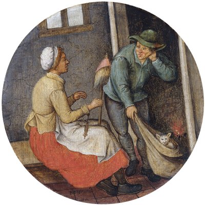 Un proverbe - Laisser le chat sortir du sac - Pieter Brueghel the Younger