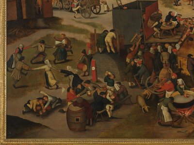 Fête de village, avec une représentation théâtrale et une procession en l