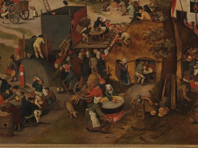 Fête de village, avec une représentation théâtrale et une procession en l