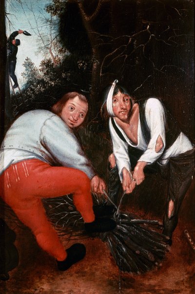 Deux paysans attachant des branches - Pieter the Younger Brueghel