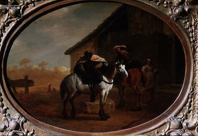 Voyageurs quittant une auberge - Pieter van Laer