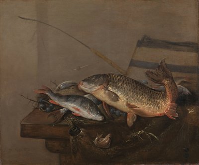 Nature morte avec des poissons - Pieter van Noort