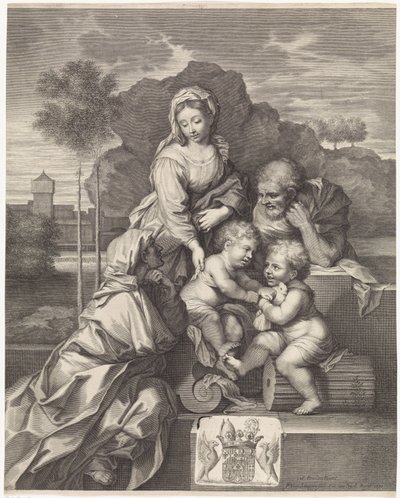 Sainte Famille avec Élisabeth et Jean-Baptiste - Pieter van Schuppen