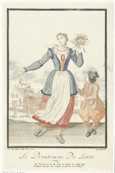 Jeune femme avec un bouquet de fleurs - Pieter van den Berge