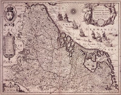 Carte de la province des Pays-Bas unis - Pieter van den Keere