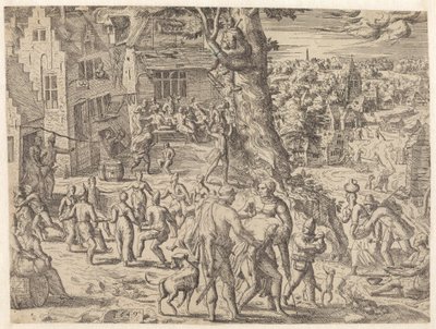 Fête paysanne - Pieter van der Borcht (I) (attributed to)