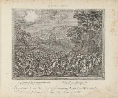 Abraham libère Lot (séries: Emblemata Sacra, Imagines et figurae bibliorum) - Pieter van der Borcht (I)