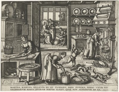 Christ dans la maison de Marthe et Marie - Pieter van der Borcht (I)