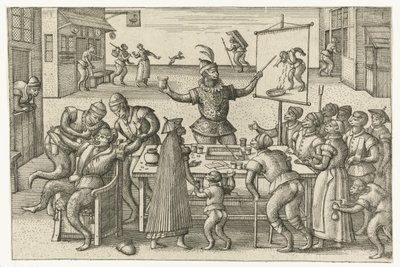 Kwakzalver (Apenspel) - Pieter van der Borcht (I)