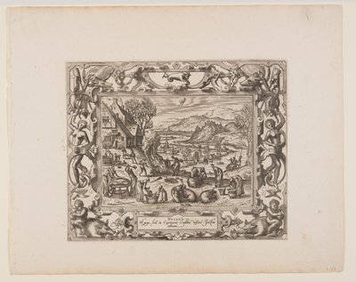 Décembre, extrait de Les douze mois - Pieter van der Borcht