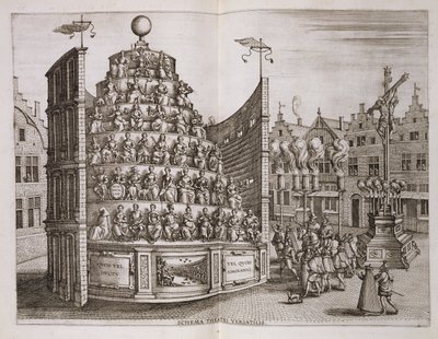 Illustration représentant un théâtre mobile, de 
