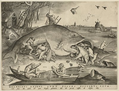 Les gros poissons mangent les petits poissons - Pieter van der Heyden