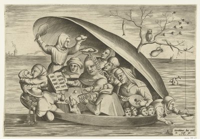 Musiciens dans une coquille de moule - Pieter van der Heyden