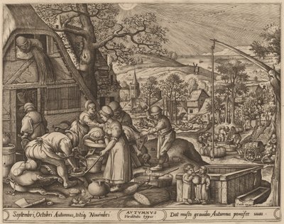 Automne - Pieter van der Heyden after Hans Bol