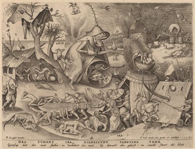Colère - Pieter van der Heyden after Pieter Bruegel the Elder