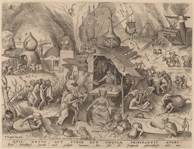 Avarice - Pieter van der Heyden after Pieter Bruegel the Elder