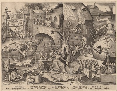 Envie - Pieter van der Heyden after Pieter Bruegel the Elder