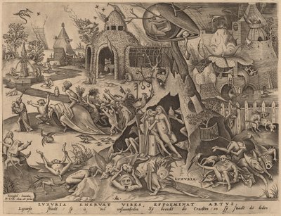 Luxure - Pieter van der Heyden after Pieter Bruegel the Elder