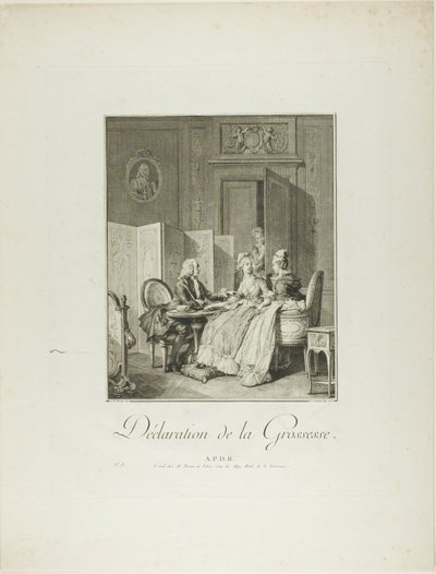 Announcement of Pregnancy, from Monument du Costume Physique et Moral de la fin du Dix-huitième siècle - Pietro Antonio Martini