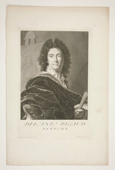 Portrait de Hyacinthe Rigaud - Pietro Antonio Pazzi