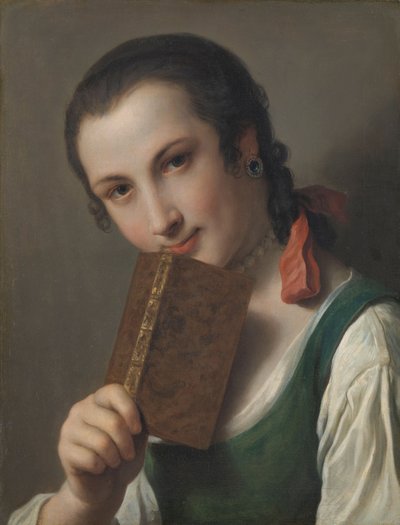 Une jeune femme avec un livre - Pietro Antonio Rotari