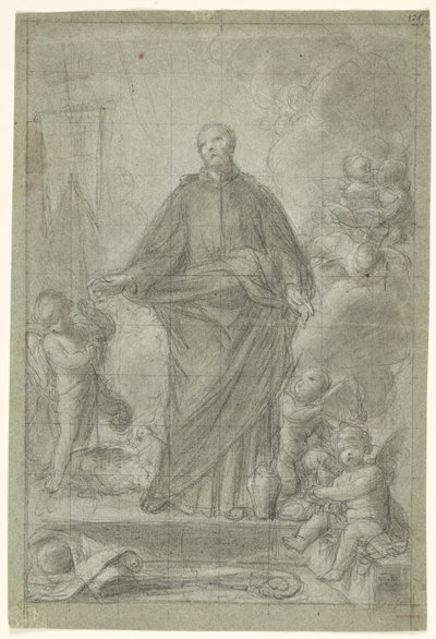 Saint Cajetan de Thiene (?) entouré de putti - Pietro Antonio de Pietri