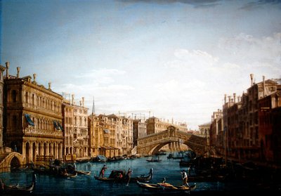 Le Grand Canal vers le nord en direction du pont du Rialto - Pietro Bellotti