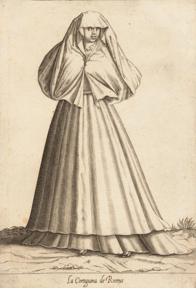 La Cortigiana de Roma, vers 1580 - Pietro Bertelli.