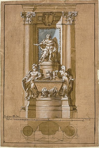 Projet de tombeau de Jacques III, le Vieux Prétendant - Pietro Bracci