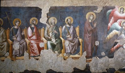 Le Jugement Dernier (détail) des Apôtres (dont Saint Paul à droite) - Fresque - Pietro Cavallini