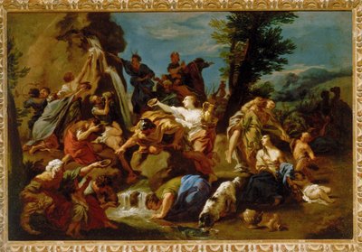Moïse frappant le rocher dans le désert,
seconde moitié du XVIIe siècle (huile sur toile) - Pietro Dandini