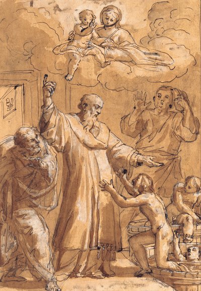 Saint Nicolas de Bari réveille trois enfants - Pietro De’ Pietri