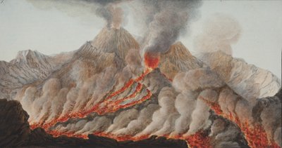 Planche X de Campi Phlegraei : Observations des volcans des deux Siciles par William Hamilton, 1776 - Pietro Fabris