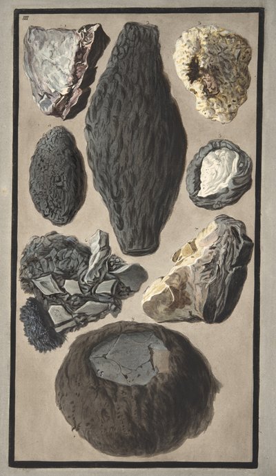 Spécimens de matière volcanique, de 