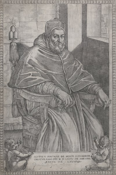 Portrait du Pape Sixte V, 1585 - Pietro Facchetti
