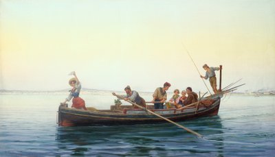 Sur le chemin du retour, la baie de Naples - Pietro Gabrini