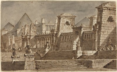 Décor de scène égyptien - Pietro Gonzaga